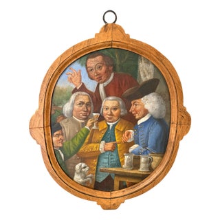 Unknown, Drinkers, 1800s, Oil on Canvas For Sale