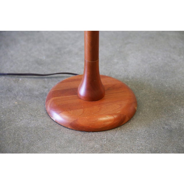 Brown 1970s Danish Modern Teak Floor Lamp Josef Frank (After) For Sale - Image 8 of 8