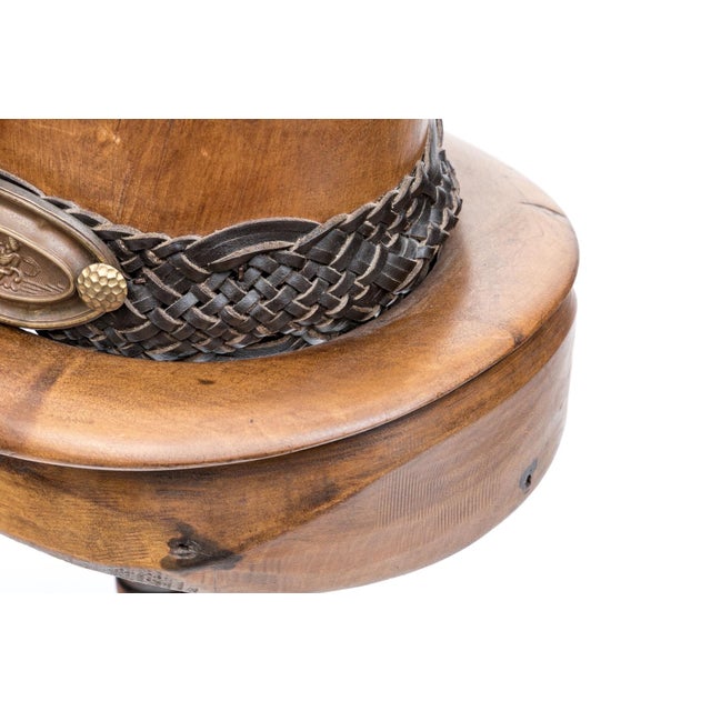 Wood W. Plant & Son Antique English Milliner’s Hat Block Form on Stand For Sale - Image 7 of 11