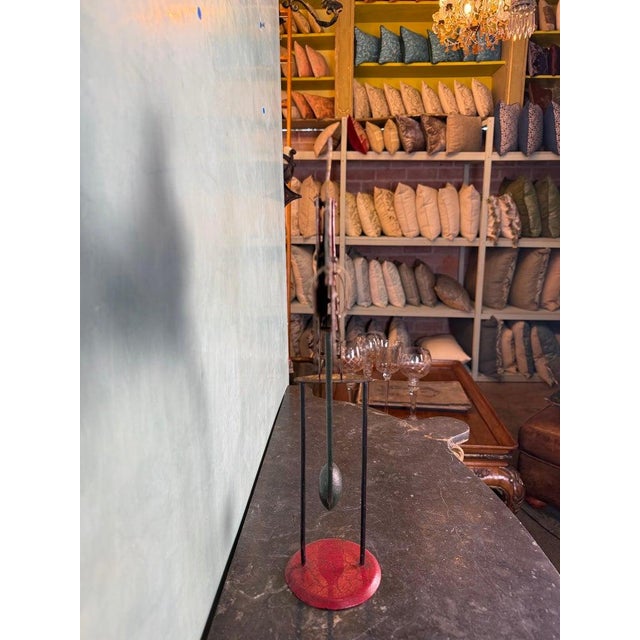 Vintage Folk Art Santa Claus on Reindeer Balancing Kinetic Sculptured For Sale - Image 9 of 11