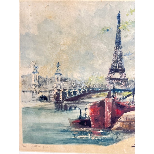 French Vintage French Eau Forte Originale Aquatint Etching. Signed For Sale - Image 3 of 7
