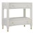 Modern History White Linen Nightstand For Sale