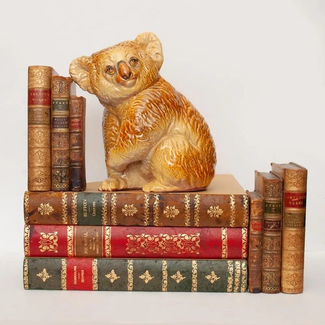 1950s Italian Majolica Large Koala Bear Figurine For Sale - Image 11 of 13