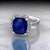 Natural Sapphire Diamond Ring Size 6.5 14k White Gold 6.35 Certified For Sale - Image 4 of 9