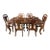 7 Piece Banded Dining Set With Cabriole Legs For Sale