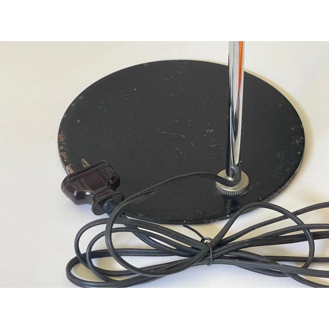 Vintage Black & Chrome Orb Table Lamp For Sale - Image 12 of 12