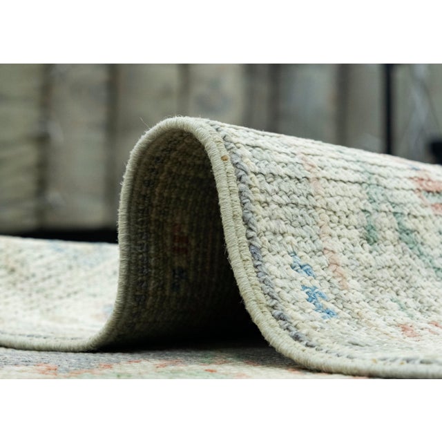 Ivory Turkish Oushak Runner Rug 2'9" x 12'5" #17778 For Sale - Image 8 of 8
