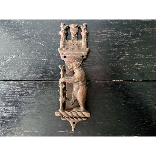 English Warwick Bear Door Knocker For Sale - Image 10 of 14