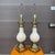 Vintage Stiffel Beige Porcelain and Brass Table Lamps - A Pair For Sale - Image 17 of 18