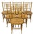 Antique English Regency Faux Bamboo Rush Seat Wooden Dining Chairs - Set of 6 For Sale