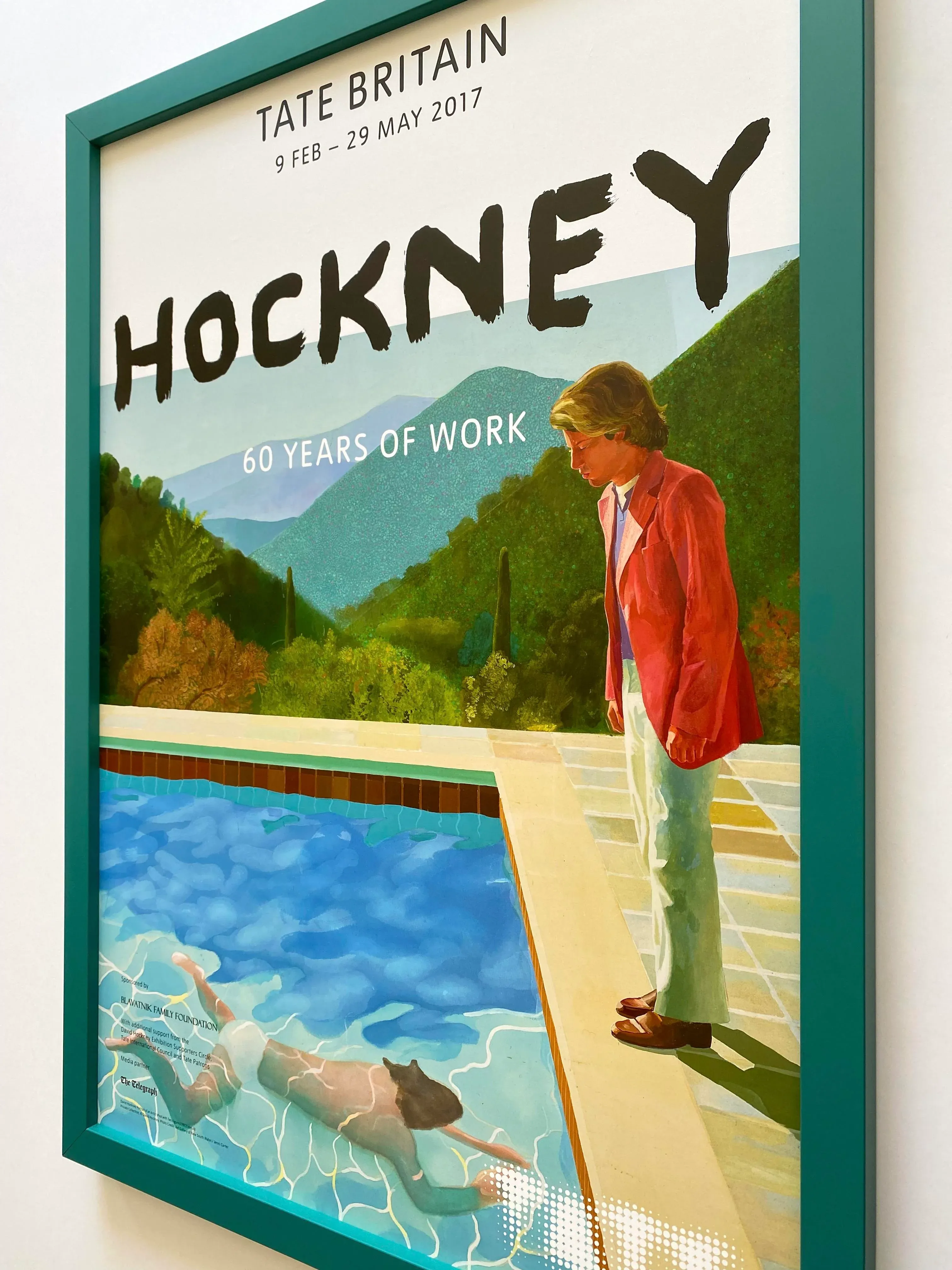 David Hockney Lithograph Print Tate Britain Framed Pop Art