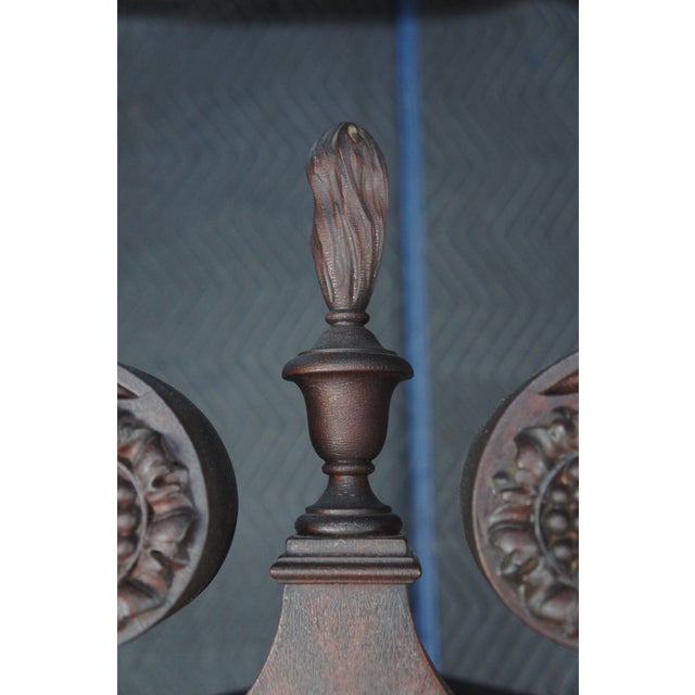 1930s W. A. Berkey American Chippendale Style Flame Mahogany Corner Cabinet For Sale - Image 4 of 12