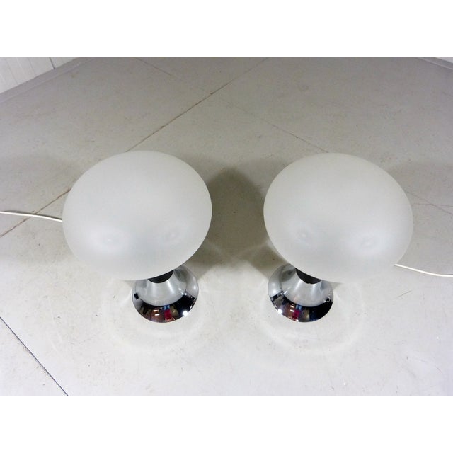 Large Space Age Glass Table Lamps, 1960s, Set of 2 For Sale - Image 4 of 18
