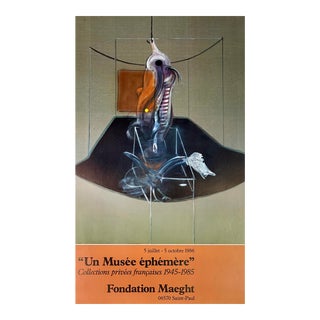 1986 Original Francis Bacon “Un Musée Éphémère” Fondation Maeght Print For Sale