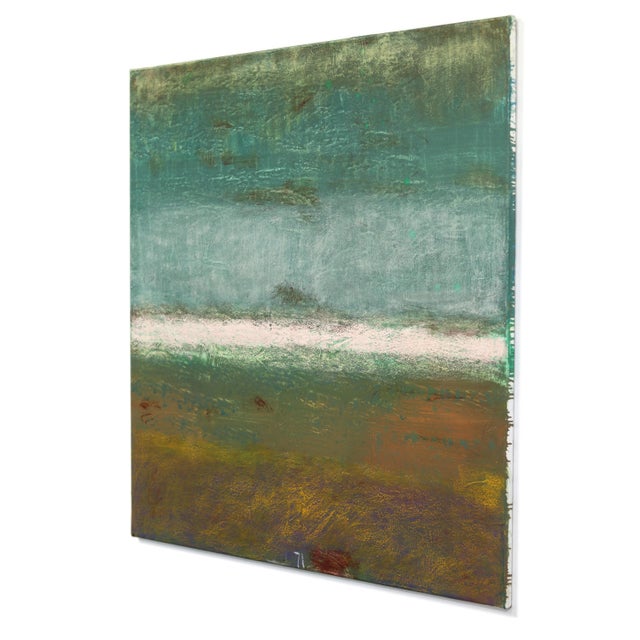 2020s Awh 339 - Abstract Minimalist Textured Layered Colorfield Oil Painting on Canvas Original Artwork by Bernhard Zimmer For Sale - Image 5 of 7