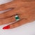 Art Deco 1.58 Carat No Oil Colombian Emerald & Diamond 3 Stone Platinum Ring For Sale In Miami - Image 6 of 15