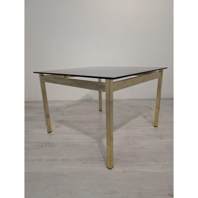 Brass and Glass Coffee Table, 1970s For Sale - Image 12 of 13