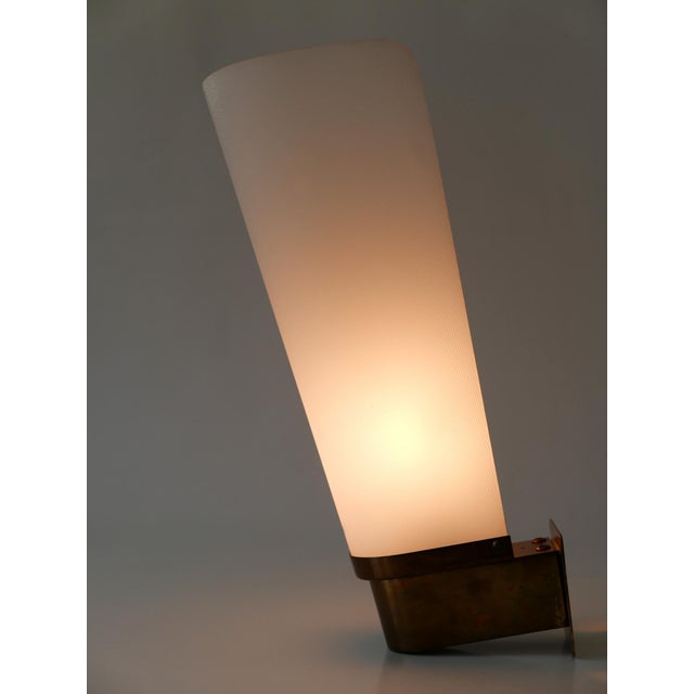 Metal Large Mid-Century Modern Brass & Acrylic Wall Light or Sconce, Germany, 1950s For Sale - Image 7 of 15