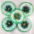 An English majolica Begonia plate, Adams & Bromley, circa 1870-1880. Beautiful, bold glazing with bright green rims. The...