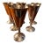 J. Perez Ruiz Silverplated 7" Twisted Stem Goblets Spain 1950's - Set of 6 For Sale