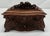 Rustic 19th Century, Black Forest Carved Walnut Jewelry Casket Brienz Region For Sale - Image 3 of 10