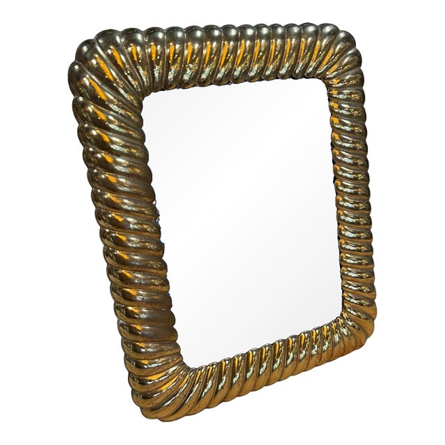 Vintage Gold-Tone Rope Picture Frame For Sale