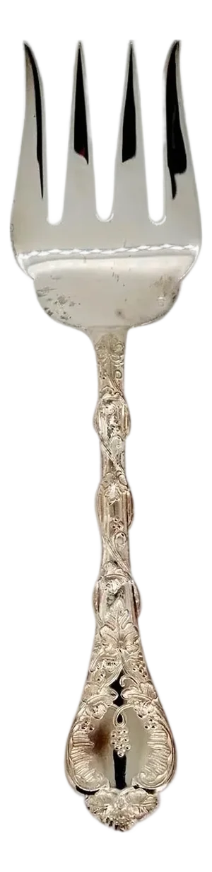 French Odiot Demidoff .950 Sterling Silver Fish Serving Fork