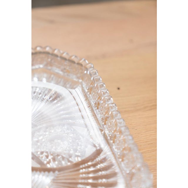 Cream Square Tray in Bohemian Crystal, 1970s For Sale - Image 8 of 14