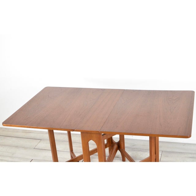 Mid-Century Modern Mid-Century Modern Teak Drop-Leaf Dining Table, 1960s For Sale - Image 3 of 9