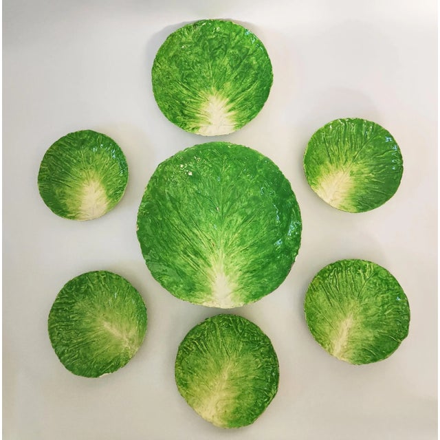 Antique Late 19th Century E B Napoli Napoliware Lettuceware - 7 Piece Set For Sale - Image 9 of 9