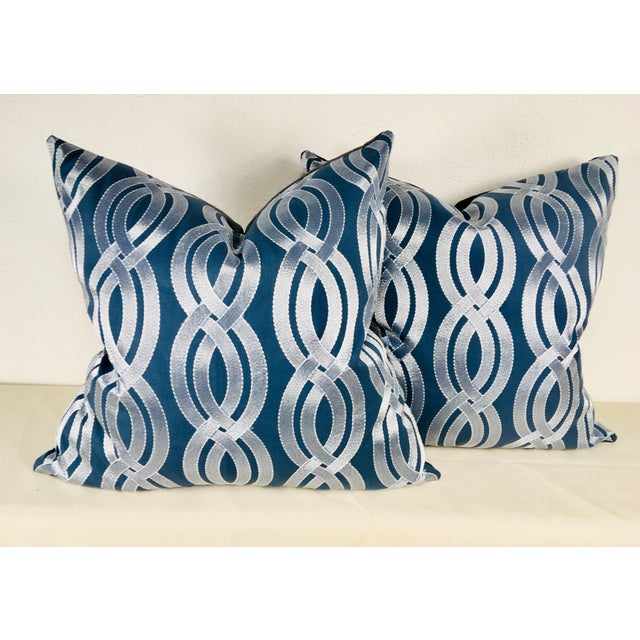 Modern Embroidery Pillows a Pair Chairish