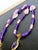 2020s Artisan Amethyst Pendant Necklace With Genuine Argentine Rhodochrosite and Gilded Accents For Sale - Image 5 of 18