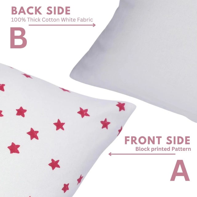 Handmade Star Print Cotton Halloween Cushion Cover for Festive Home Décor- Size 12x20 For Sale - Image 4 of 6