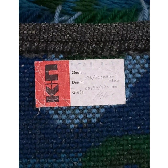 Danish Rya Tapestry Wool Wall Rug by Ege Taepper, Denmark, 1970s For Sale - Image 6 of 7