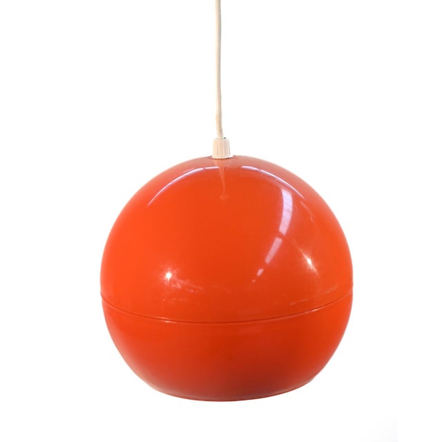 Plastic Space Age Orange Ceiling Lamp by Studio Tetrarch for Artemide, 1968 For Sale - Image 7 of 11