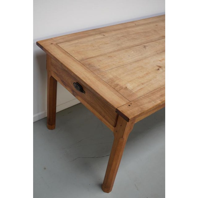 Antique 19th Century French Cherry Farmhouse Dining Table For Sale - Image 10 of 18