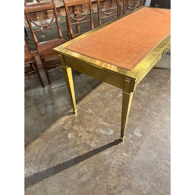Italian John Vessey Style Brass Desk For Sale In Dallas - Image 6 of 13