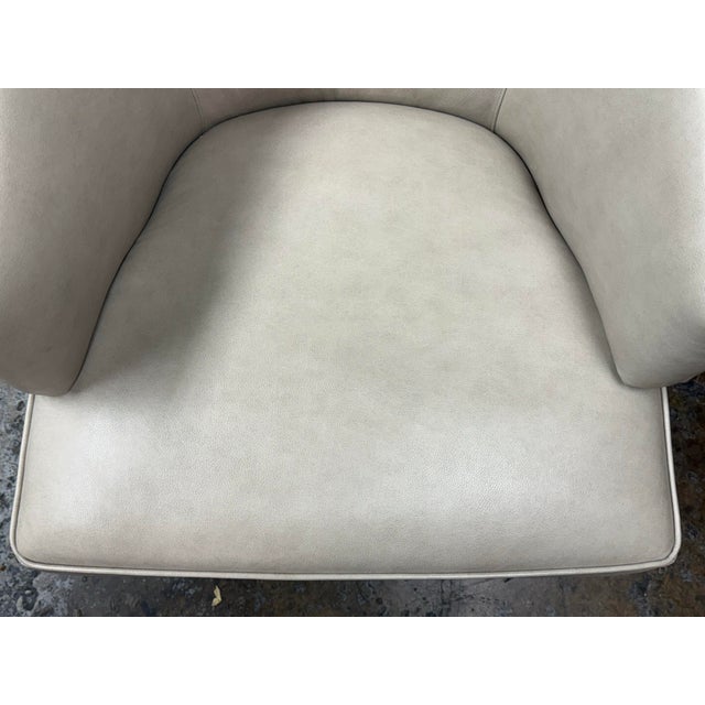 White Precedent Sherman Swivel Chair For Sale - Image 8 of 12
