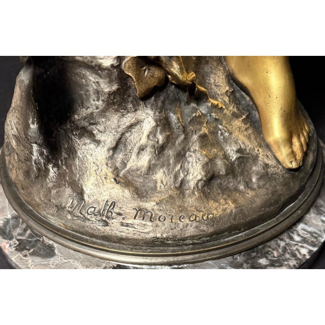 Gold Late 19th Century Exotic Gilt And Silvered Bronze By Mathurin Moreau For Sale - Image 8 of 9