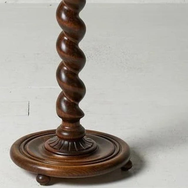 Traditional 1950s Belgian Oak Pedestal Table For Sale - Image 3 of 3