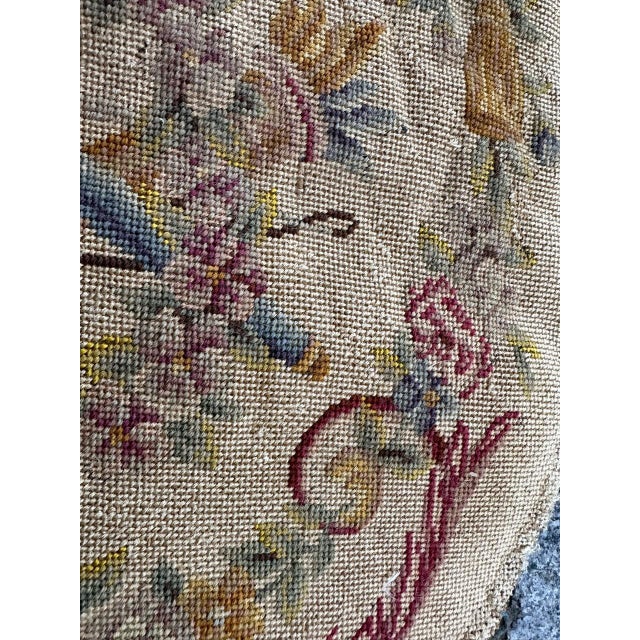 Beige French Needlepoint Chair Cover Tapestry from Bobyrugs, 1890s For Sale - Image 8 of 11