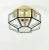 Mid-Century Modern Mid-Century Glass & Brass Flush Mount from Limburg, Germany, 1960s For Sale - Image 3 of 10