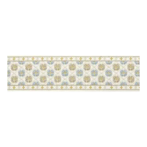 The House of Scalamandré Hansel Embroidered Tape Fabric, Seaside