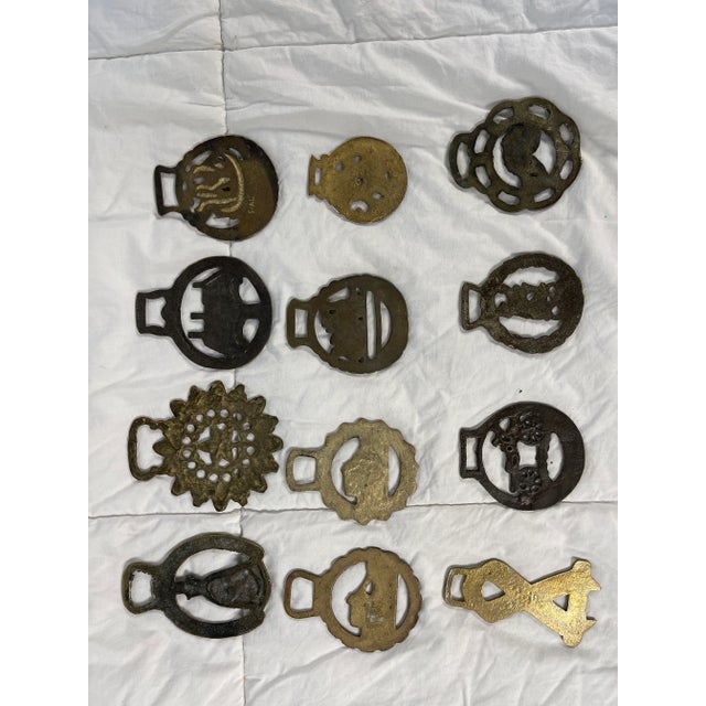 Mid 20th Century Horse Brass Christmas Ornaments - Set of 12 For Sale - Image 11 of 13