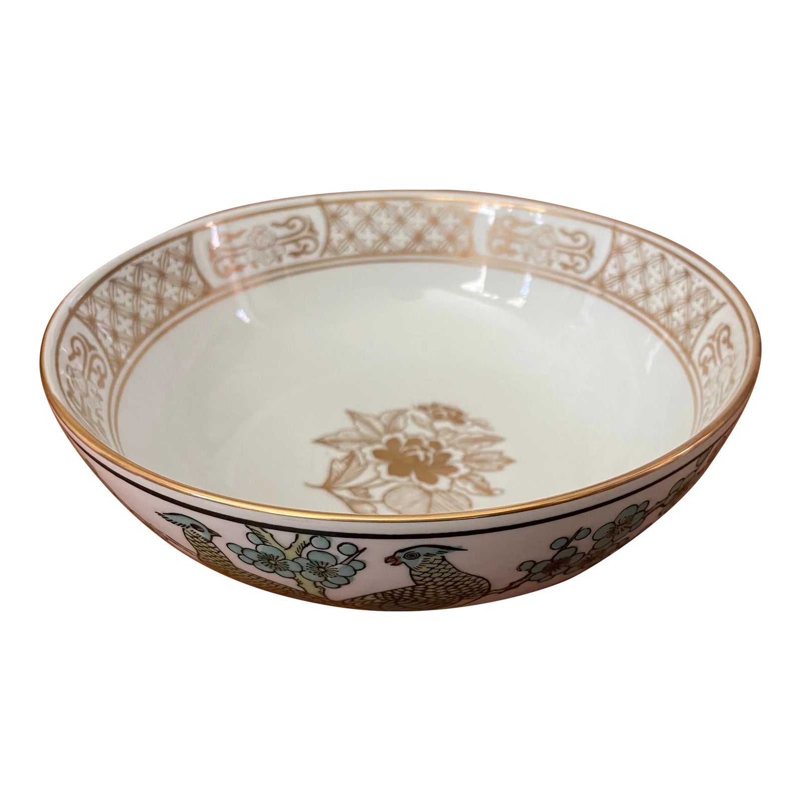 1960s Japanese Gold Imari Hand Painted Bowl | Chairish