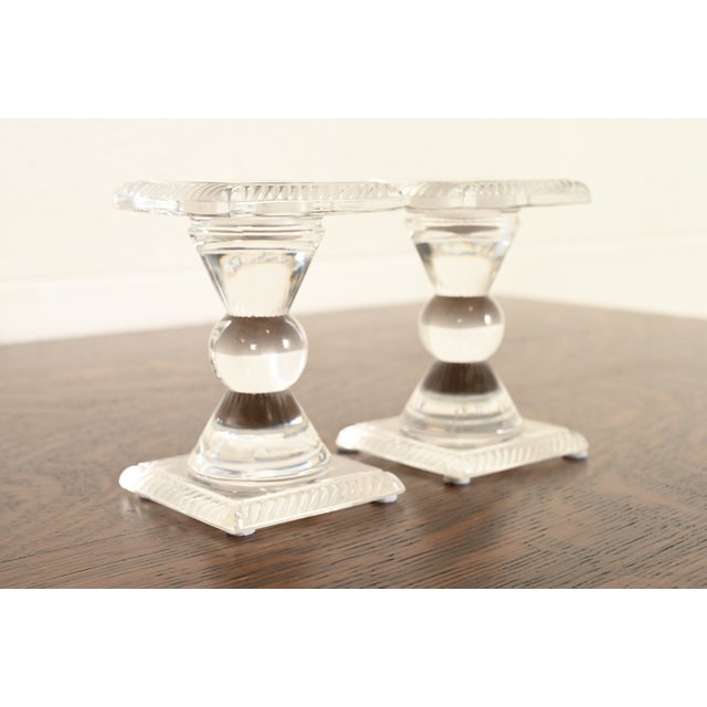 Lalique "Sophie" Art Deco Crystal Candlesticks, Pair For Sale In South Bend - Image 6 of 15