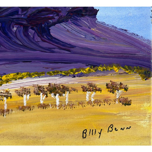 Late 20th Century Billy Benn Perrurle Australian Aboriginal Landscape Paintings, Set of 3 For Sale - Image 5 of 12