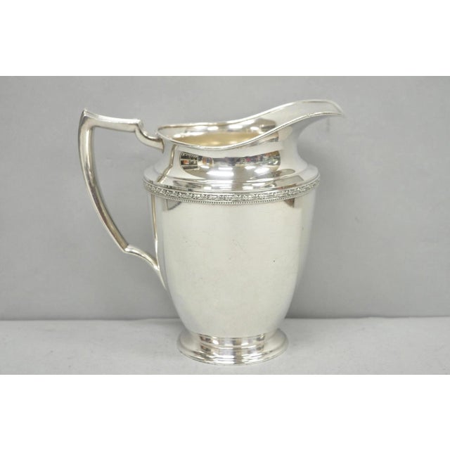 Vintage Wma Rogers Victorian Silver Plated Bulbous Footed Water Pitcher For Sale - Image 13 of 13
