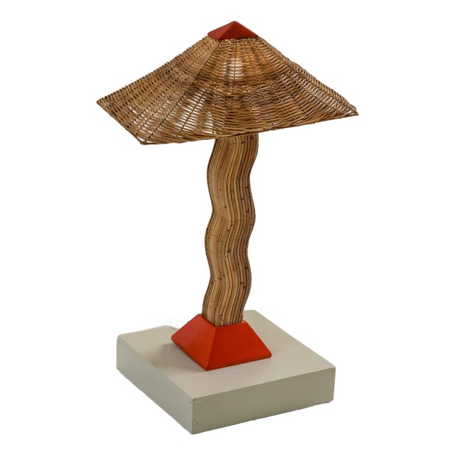 Modernist Table Lamp 'Palette' Red For Sale