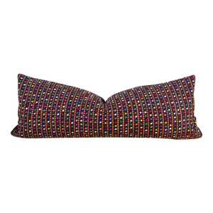 Long Vintage Mayan Brocade Itotia Pillow